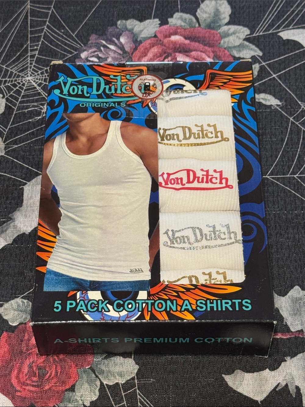 NWT VON DUTCH ORIGINALS 5 PACK PREMIUM COTTON A SHIRTS FOIL TANKS MENS SIZE L